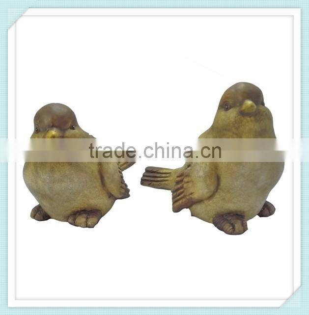 brown ceramic bird