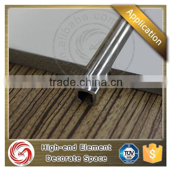 Silver aluminum wall ceramic listello /u shape tile trim