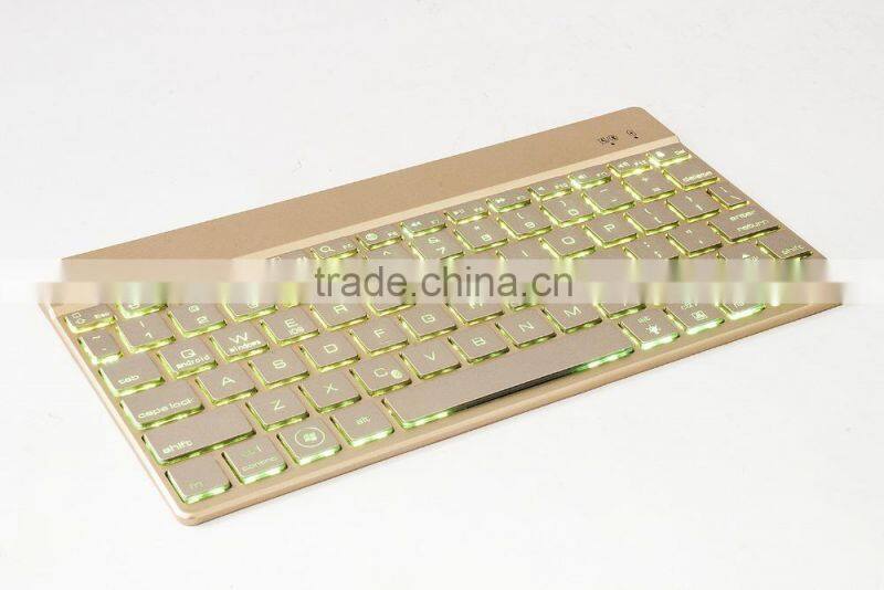 Universal 7 color backlit keys Backlit Bluetooth 3.0 Keyboards For Ios,Windows and Android