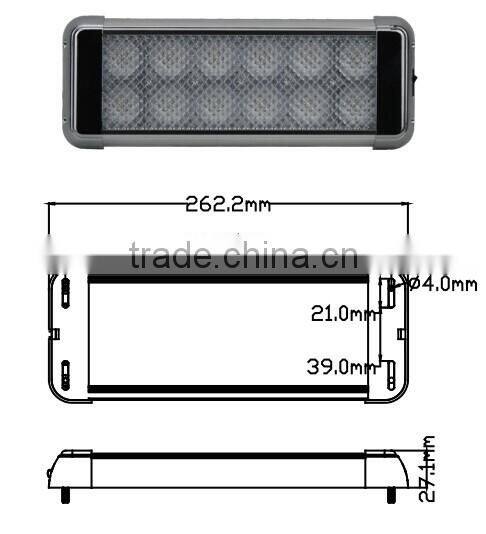 High power LED interior light 12pcs 1W LED vehicle indoor light
