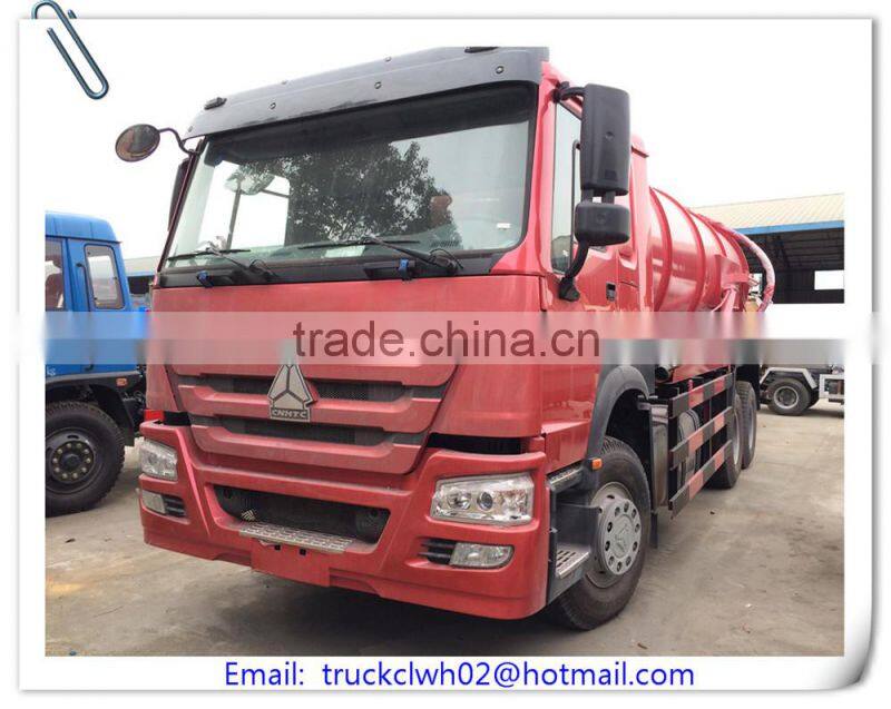 6*4 Heavy Duty SINOTRUK HOWO Vacuum Sewage Suction Truck for sale