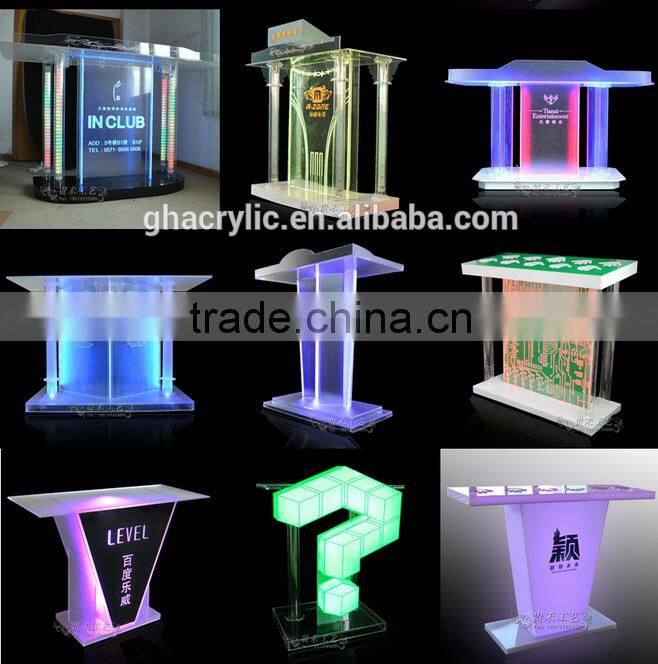 Crystal classical design acrylic book and magazine vertical display stand
