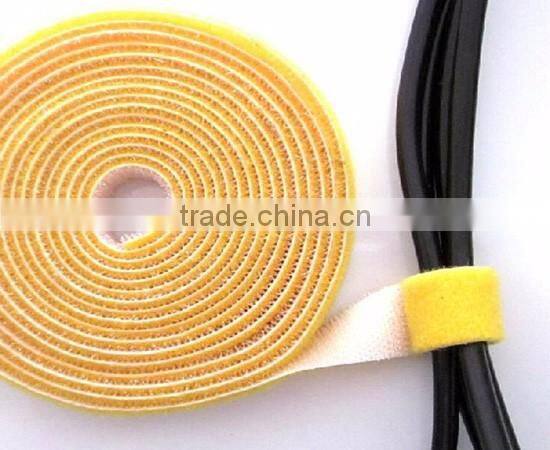 Nylon reusable adjustable hook and loop fastener tape