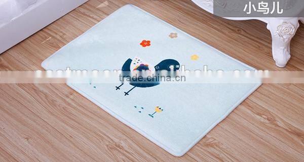 hotel modern floral pattern floor bathroom cowhide rug