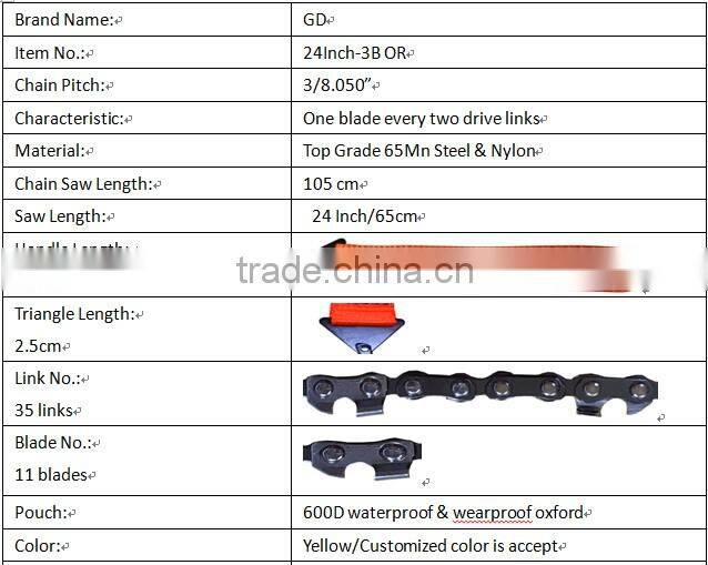 diamond chain for chain saw pocket chain saw for Hiking Hunting Camping Emergency Survival Kit