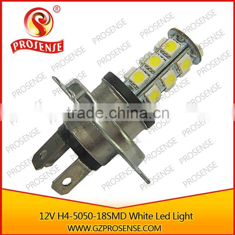 12V 5050 18SMD Super White High Car H4 Led Headlight Bulbs