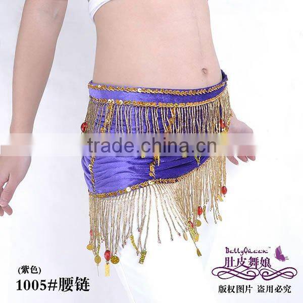 velvet purple belly dance coin belt