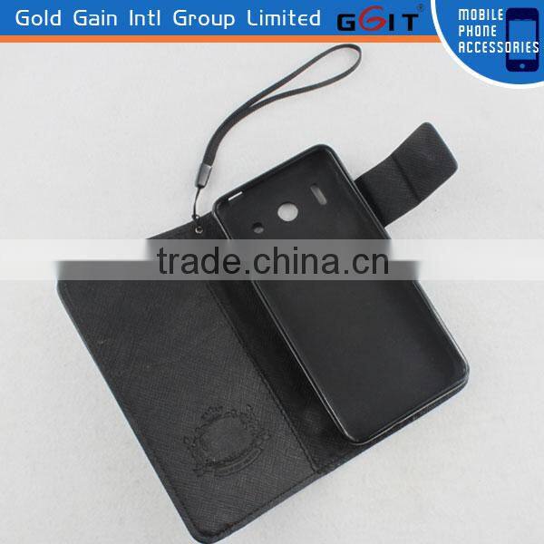 2014 High-end PU Leather+TPU Tray Flip Cover for Huawei G510