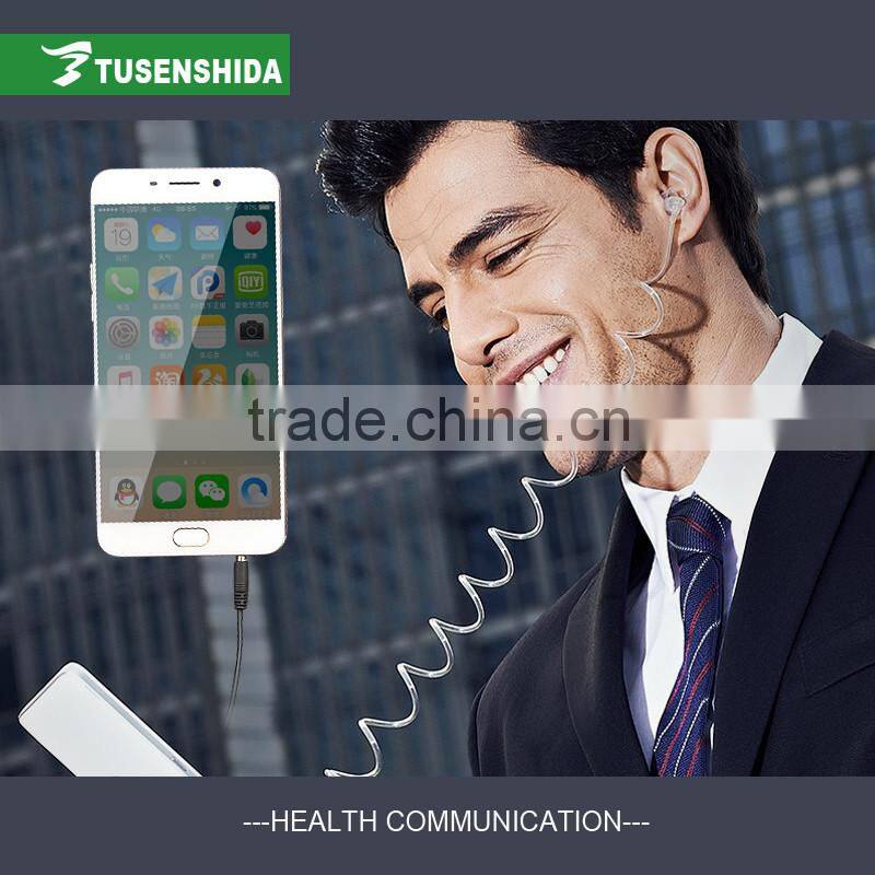 Popular Earphone 3.5mm Clear Acoustic Air Tube Earpiece for Mobile Phone