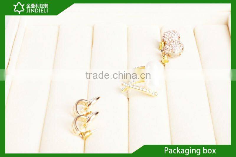 High end white velvet jewelry display box