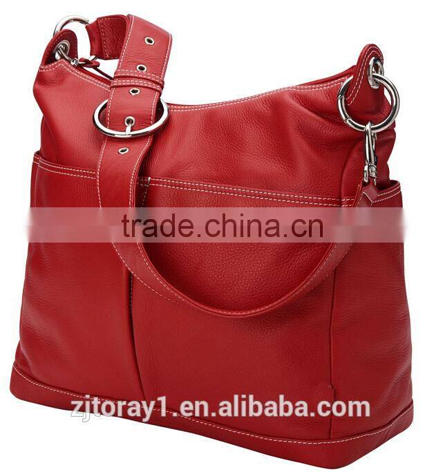 Genuine Cow Leather Fashion Mummy Baby Diaper Bag High Quality Leather Shoulder Tote Lady Handbag Bag