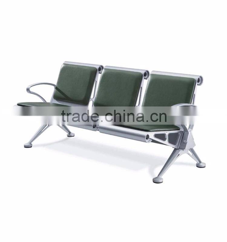 Hot sale! 3-seater cold roll stainless steel hospital waiting chair