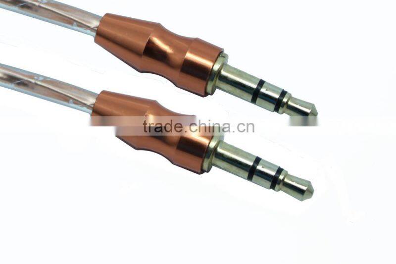 manufacture audio/DC3.5m to DC3.5mm transparent cable