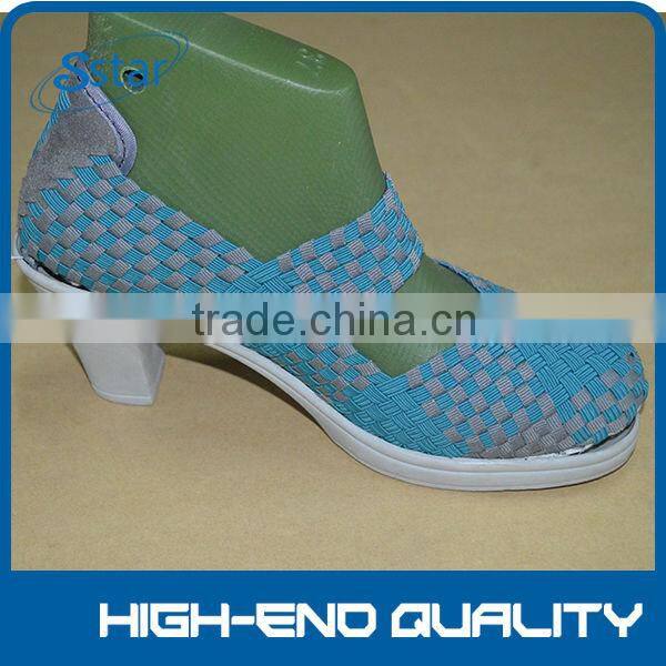 hand woven ladies leather flat shoes