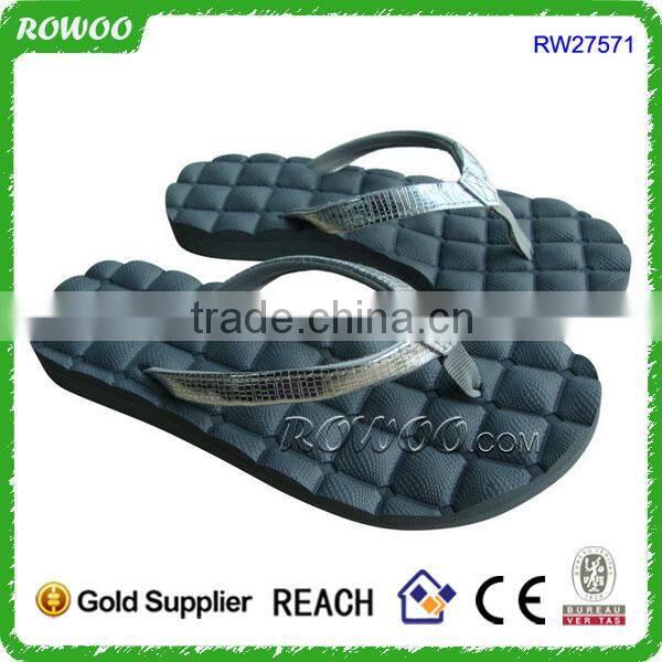 womens leather massage flip flop, outdoor leather flip flop slippers, massage flip flops eva and rubber