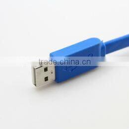 Flat A Male to B Male USB 2.0 Cable