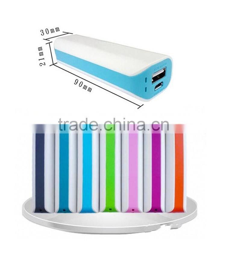 Promotional gift Romas Portable Single 18650 lithium battery mini power bank 2600mah Phone charger