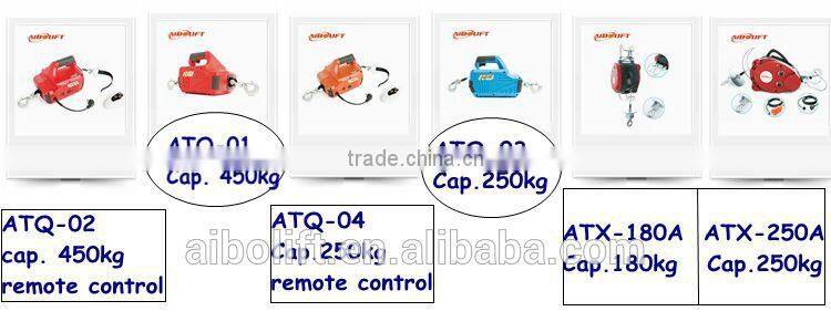 450kg Versatile Electric Winch Hoist with remote control
