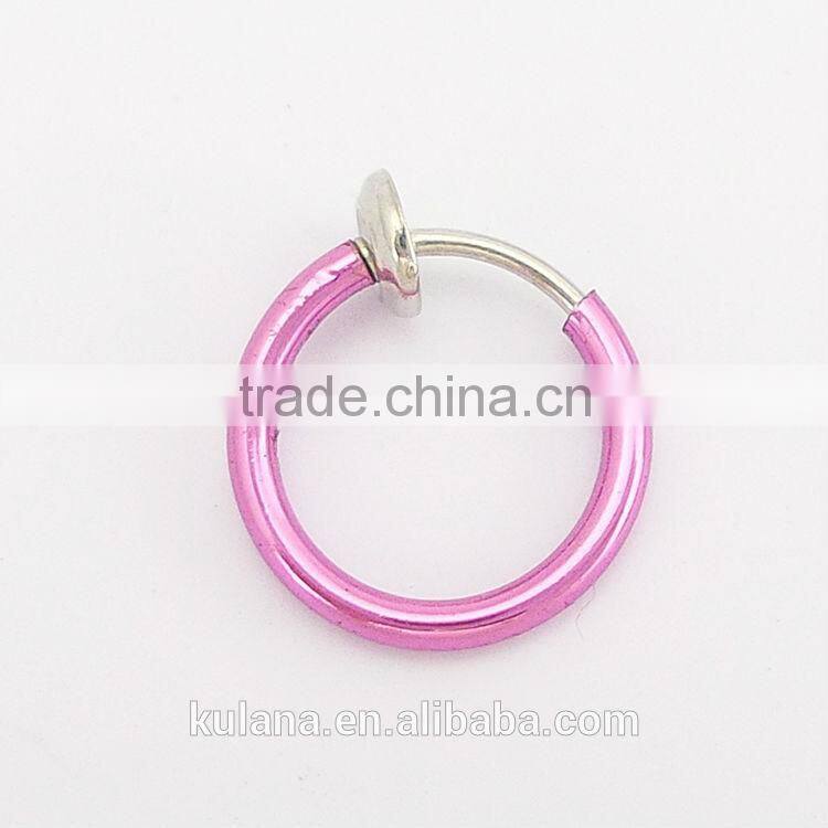 13 mm Wide Rose Red Spring Handmade Fake Piercing Lip Piercing