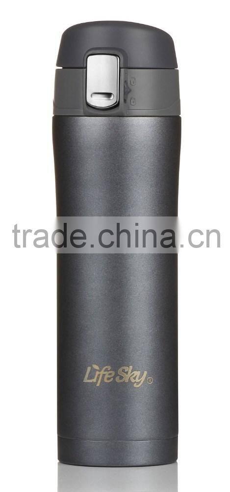 new style double wall stainless steel vacuum thermos flask ,lock cup