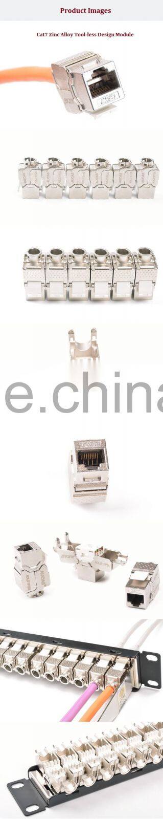 Taiwan Manufacture Zinc Alloy FTP Keystone Cat7 Network Standard Keystone Jack Hot Price