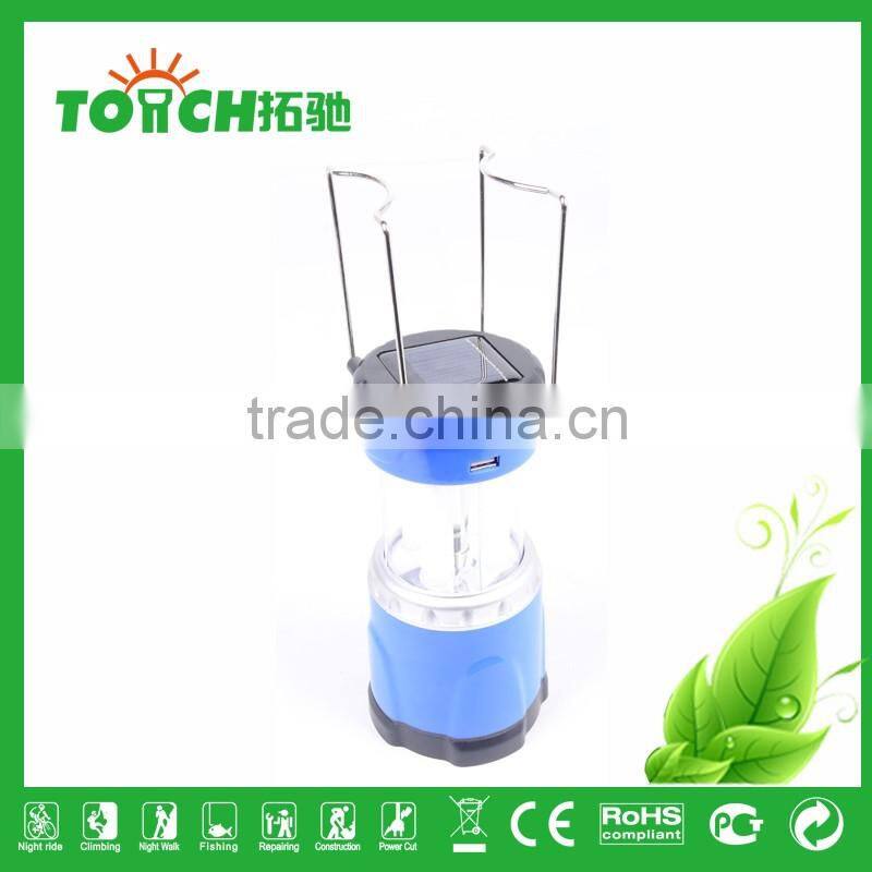 Solar Camping Light Rechargeable Camping Light Plastic Tent Lamp High Power ABS Lantern Emergency Searching Torch