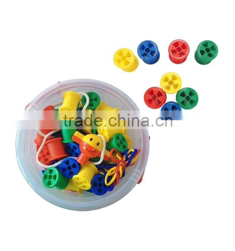 Kid's Educational Toy 122PCS Cotton Reels Tub