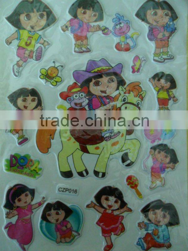 glitter pvc puffy beautiful foam sticker