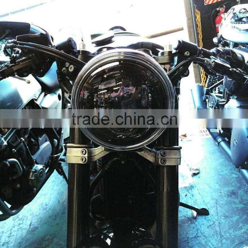 7" LED Headlight Fits Chopper Motorcycles 7 inch Round Projector Led headlight Black for Harley wholesale price