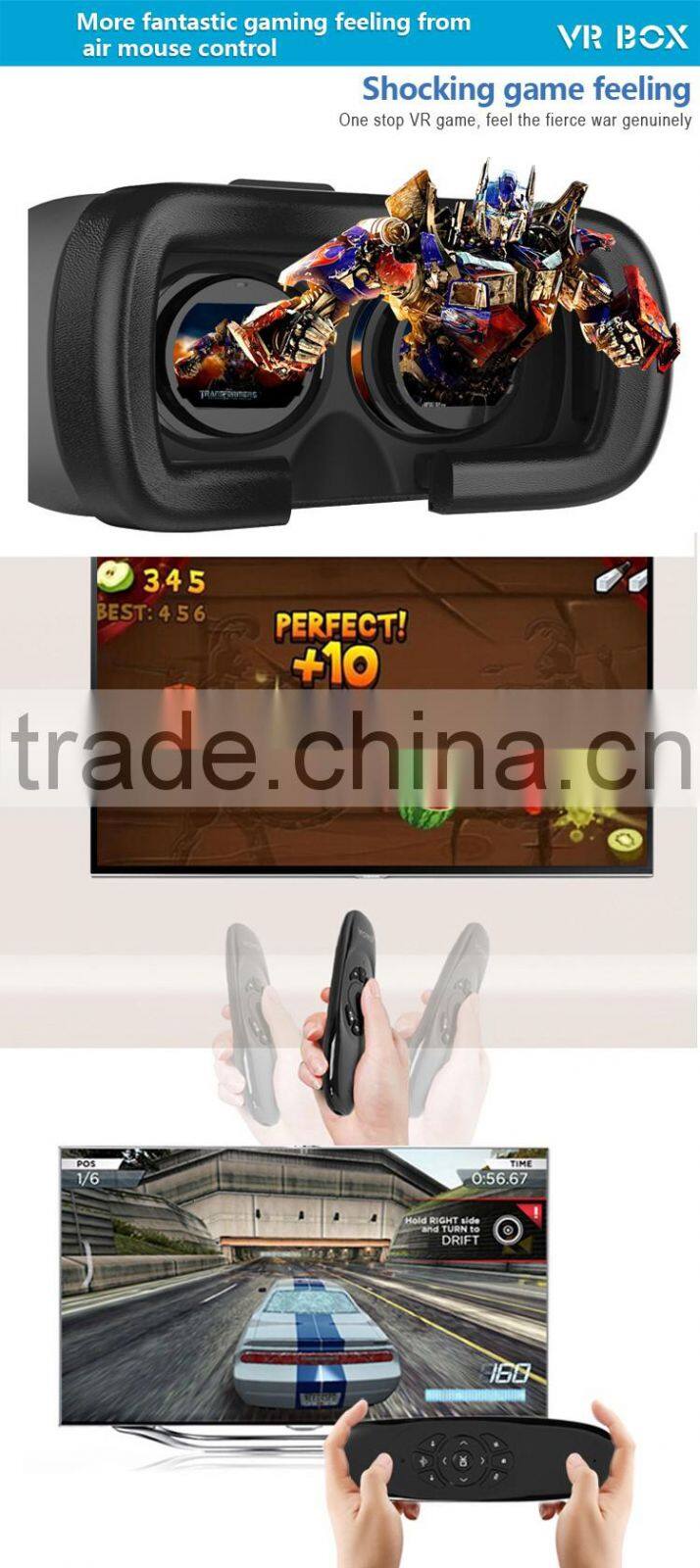 I8 Air Fly Mouse Keyboard Remote for Android TV Box + VR BOX