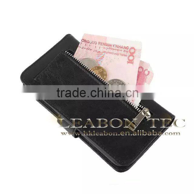 2015 New Design Factory Supplier 2 in 1 Detachable Wallet Leather Case for Samsung S6, Back Case Cover, Mobile Phone Case