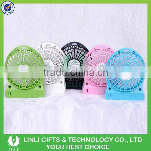New 2016 Product Idea USB Table Rechargeable Mini Fan Portable USB Rechargeable Fan With Led Lights