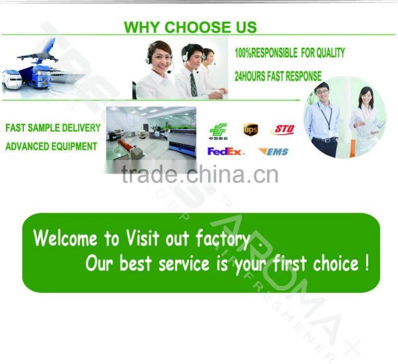 Funny shape customize design logo printing fragrance car air freshener for car home use