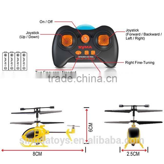 New Arrived! S6 Syma 3CH Mini Palm RC Helicopter With Gyro 8CM Length