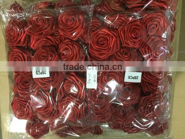 pink pure handmade ribbon roses