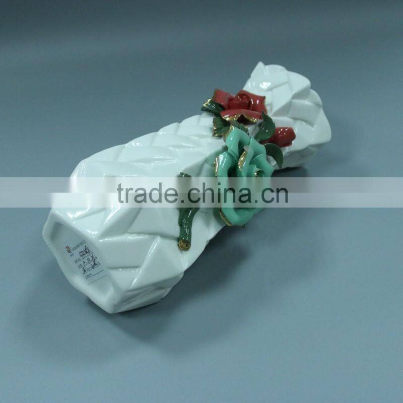 Handmade ceramic glazed craft vase decoration