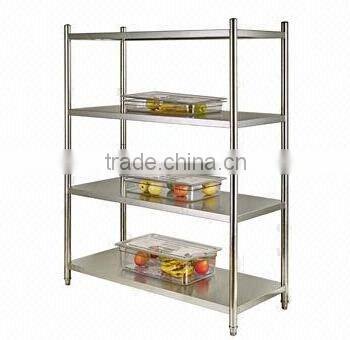 Hotel restaurant adjustable feet separated assembly stainless steel kitchen storage shelves or rack commercial industrial