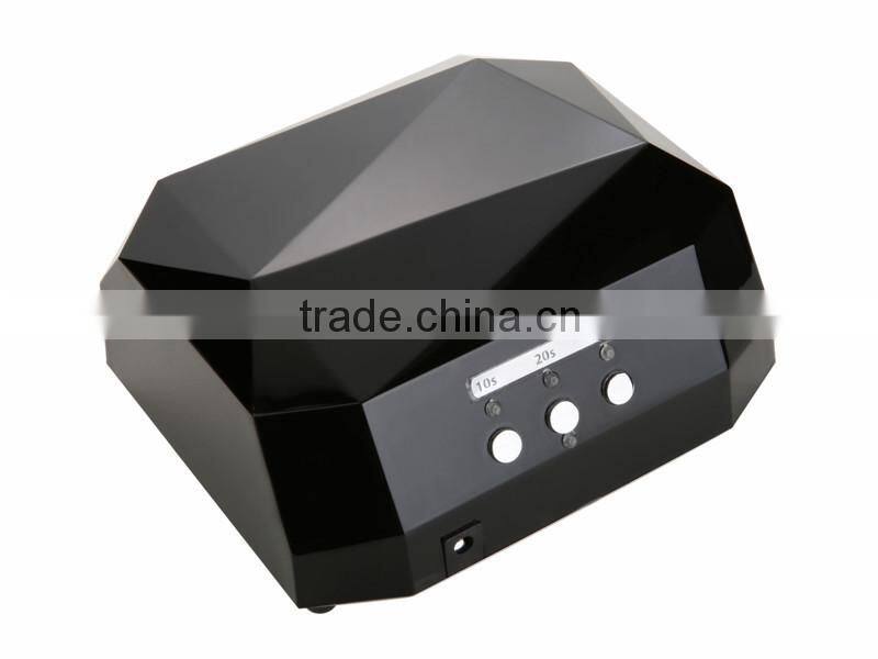 Diamond black manicure fashionable 36 watts ccfl led nail lamp dual uv led nail lamp 36w