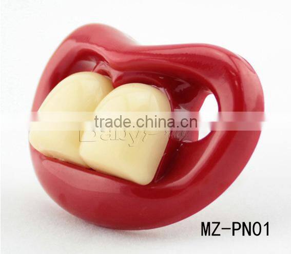 Babypro China Supplier Promotional Nipple Baby Toys Teeth Shape Food Grade Silicone Pacifier With EN1400 Test