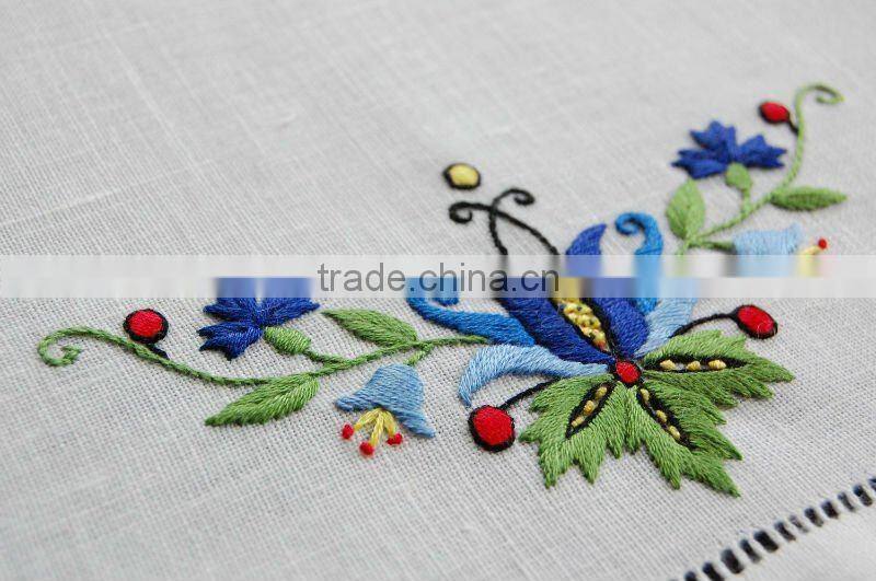hand made embroidery table runner