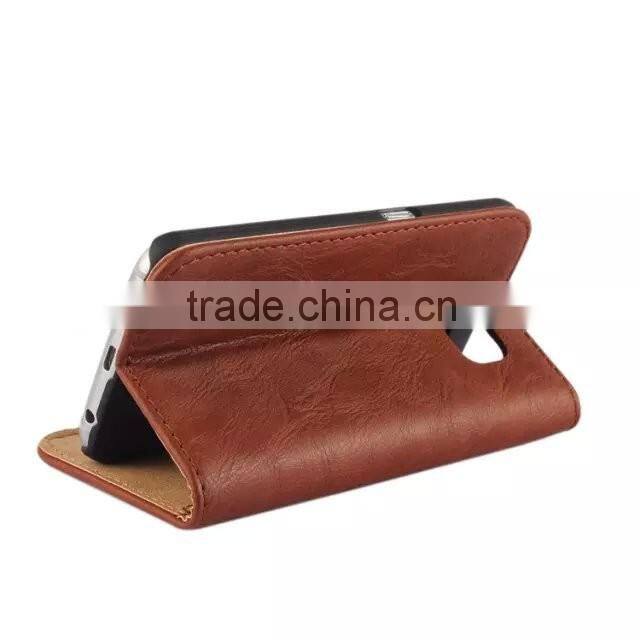 High selling retro filp leather case for samsung s6 edge