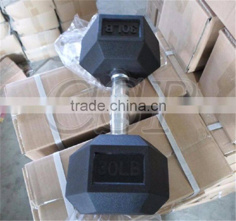 equipment fitness cheap price wholese rubber coated stainless steel dumbbell set for male bodybuilding use popular color