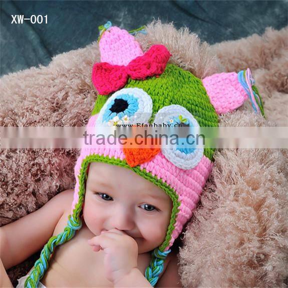 Funky animal style hats baby beanie owl crochet pattern for baby to adults
