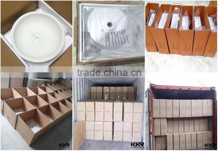 gel coat solid surface basin, artifical marble bath basin