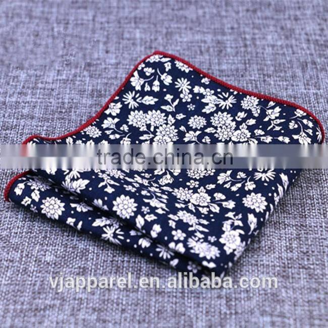 August Cotton Floral Pocket Square