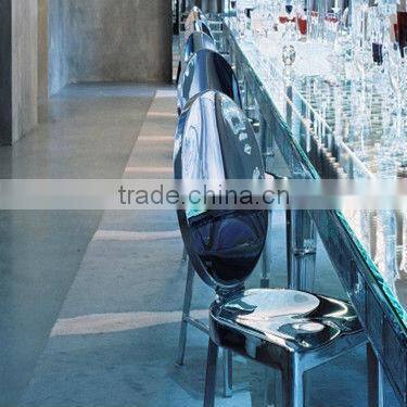 Plastic seats with wood leg chair/dining room home furniture