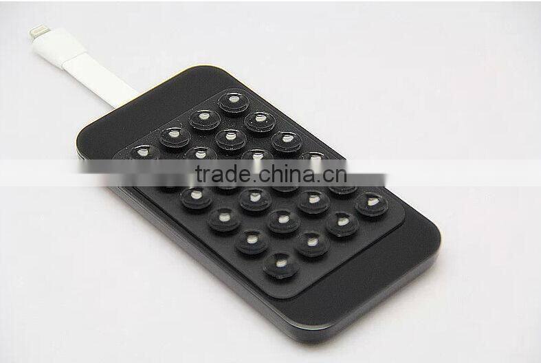 2014 new type 4000mah power bank popular sucker power bank has six colors