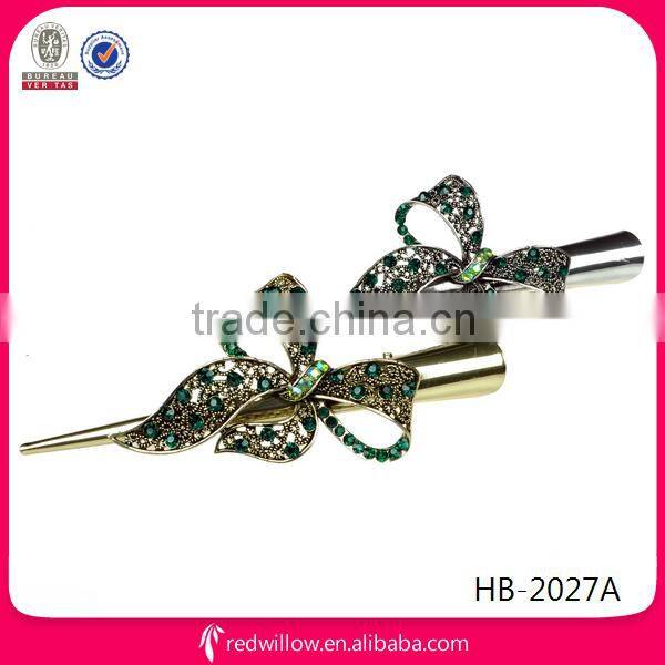 Wholesale fashion rhinestone crystal alligator hair clip