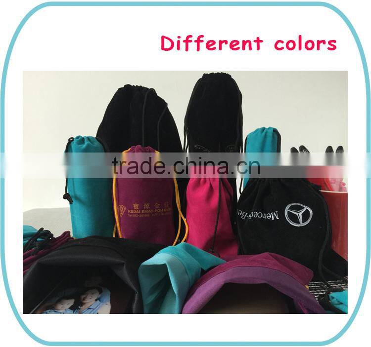 High quality velvet drawstring bags pouch for mobile and digital camera
