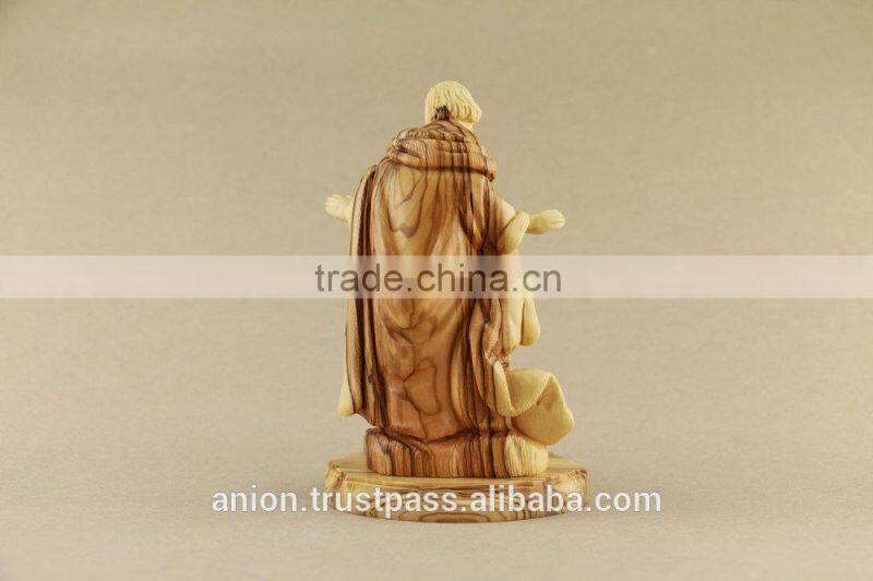 Christmas Composition Olive Wood Carved Holy Family